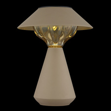 Solární svítidlo, kovový pískový mat, plastový jantar, vypínač, baterie AA 600mAh 1,2V, IP44, ø:18cm, V:23cm, včetně 10xLED 0,06W 1,2V 3000K