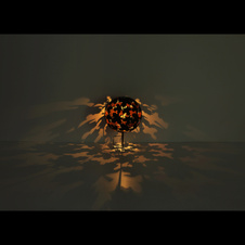 Solární svítidlo, imitace kovu, vypínač, baterie AA 600mAh 1,2V, IP44, globus s javorovými listy na trnu, ø:27cm, V:37cm, výška bez trnu 26cm, včetně LED 0,024W 3V 3000K