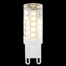 LED žárovka, hliník, plast průhledný, polykarbonát bílý, Ø1,6cm, V:5cm, 1xG9 LED 3.5W 230V, 380lm, 4000K.