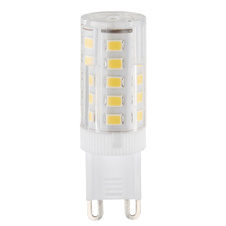 LED žárovka, hliník, plast průhledný, polykarbonát bílý, Ø1,6cm, V:5cm, 1xG9 LED 3.5W 230V, 380lm, 4000K.