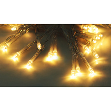 Solární světelný řetěz plast černý, plast průhledný, součástí balení baterie AA 300mAh 1,2V, IP44, kabel od. Solární panel pro 1. LED 3m, rozteč LED 15cm, DxŠxV: 10000x4x50mm, délka kabelu 3000mm, vč.50x LED 0,06W 3,2V, 3000K