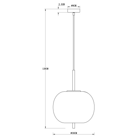 Závěsné svítidlo, kov černý, mosaz, kouřové sklo, Ø30cm, V:120cm, bez žárovky 1xE27, max. 60W 230V