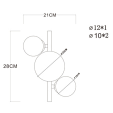 Stropní svítidlo, kov černý, kov mosaz, sklo jantarové, DxŠxV: 28x21x19cm, včetně 3xG9 LED 3,5W 230V, 350lm zdroj, 80lm výstup, 3000K