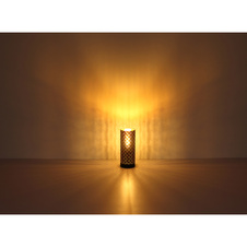 Závěsné svítidlo, kov černý, textil šedý, textilní kabel barvy šampaň, stínítko s ozdobným děrováním, Ø40cm, V:140cm, bez žárovky 1xE27, max. 60W 230V