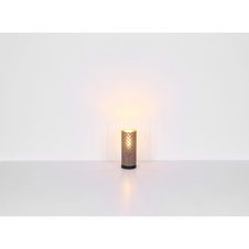 Závěsné svítidlo, kov černý, textil šedý, textilní kabel barvy šampaň, stínítko s ozdobným děrováním, Ø40cm, V:140cm, bez žárovky 1xE27, max. 60W 230V