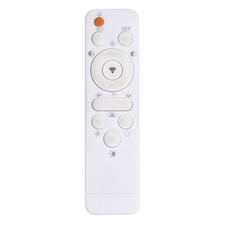 Stropní svítidlo, kov bílý, akryl satin, třpytivý efekt, RGB, stmívatelné, dálkové ovládání, měnič barev, fixace barev, Ø50cm, V:9cm, včetně 1xLED 48W 230V, 350-3360lm, 1xRGB LED 10W 230V, změna barvy světla 3000-6500K