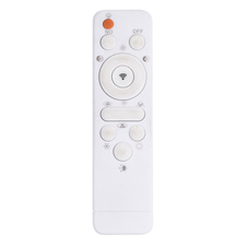 Stropní svítidlo, kov bílý, akryl satin, třpytivý efekt, RGB, stmívatelné, dálkové ovládání, měnič barev, fixace barev, Ø50cm, V:9cm, včetně 1xLED 48W 230V, 350-3360lm, 1xRGB LED 10W 230V, změna barvy světla 3000-6500K