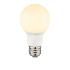 LED žárovka, hliník, plast bílý, AGL vlákna, Ø6cm, V:10,8cm, 1xE27 LED 9W 230V, 810lm, 3000K.