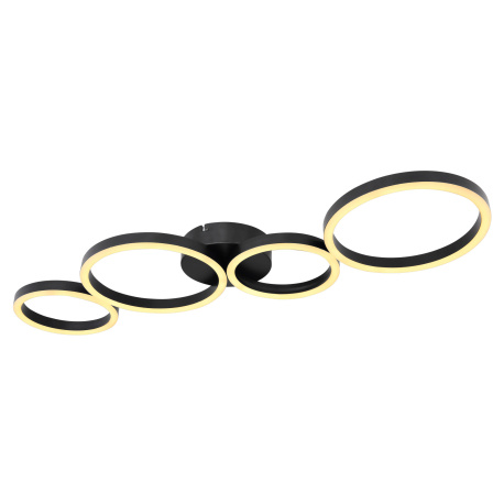 Stropní svítidlo, kov černý, plast bílý, DxŠxV: 885x330x65 včetně 1xLED 35W 230V, 3000lm zdroj, 1500lm výstup, 3000K