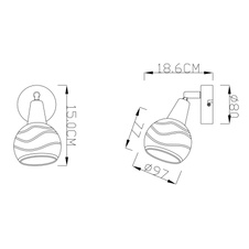Nástěnné svítidlo, nikl matný, satinované sklo, včetně&nbsp;10641, ŠxV: 10x15cm, H:19cm, včetně žárovky 1xE14 LED 5W 230V, 324lm, 3000K.