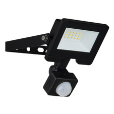 Venkovní svítidlo, hliník, průhledné sklo, možnost náklonu, IP44, umístění do výšky pro snímání 1-3m, úhel záběru 110°, detekce do vzd. 8m, ŠxV: 9x12cm, H:13cm, včetně 1xLED 10W 230V, 1000lm zdroj, 950lm výstup, 6000K