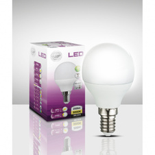 LED žárovka, hliník, plast opál, ILLU, Ø45, V:82, 1xE14 ILLU 3W 230V, 250lm, 3000K.