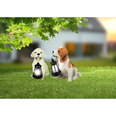 Solární svítidlo, plast hnědý bílý, IP44, AA 600mAh 1,2V, DxŠxV:180x242x260mm, včetně 1xLED 0,06W 3V, bílá