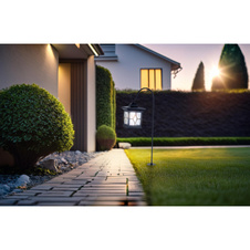 Solární svítidlo, černé, plast černý, plast průhledný, IP44, 1xAA 300mAh 1,2V, DxŠxV:210x143x680mm, včetně 1xLED 0,06W 3,2V