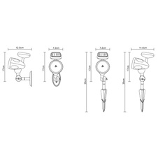 Solární svítidlo, plast černý, plast průhledný, IP44, 1x Ni MH AAA 600mAh 1,2V, ŠxV:85x170mm, včetně 3xLED 0,06W 3V, 4000K