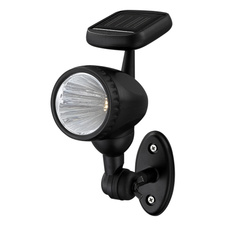 Solární svítidlo, plast černý, plast průhledný, IP44, 1x Ni MH AAA 600mAh 1,2V, ŠxV:85x170mm, včetně 3xLED 0,06W 3V, 4000K