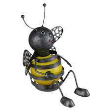 Solární svítidlo, černý, plast žlutý, IP44, 1xAAA 600mAh 1,2 V, DxŠxV:215x175x250mm, včetně 1xLED 0,06W 3V, žlutá