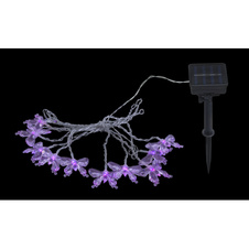 Solární svítidlo plast černý, plast průhledný, měnič barev, součástí balení baterie AA 600mAh 1,2V, IP44, DxŠxV:4700x60x50mm, délka kabelu 2500mm, vč.10x RGB LED 0,06W 3,2V, barevné