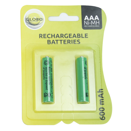 Ni-Mh 1,2V, náhradní baterie 2ks, v blistru, AAA 600mAh