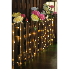 Solární řetěz plast čirý, černé, vypínač, součástí balení baterie AA 600mAh 1,2V, IP44, solární panel samostatně, vzdálenost LM 10cm, Ø2mm, délka kabelu 1500mm, vč.120x LED 0,06W 3,2V