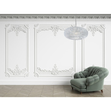 Závěsné svítidlo, kov, chrom, K9 křišťály, Ø: 610, V: 1400, včetně žárovek 9xG9 LED 3W 230V, 750lm, 3000K.