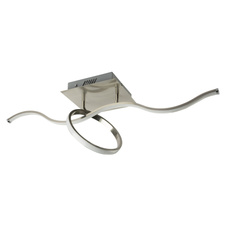 Stropní svítidlo, nikl matný, kruh nastavitelný uprostřed, dálkové ovládání, měnič barev, fixace barvy, DxŠxV:860x220x300 včetně 1xLED 18W 230V, 1620lm, 3000K, 1xRGB LED 6W, multicolor