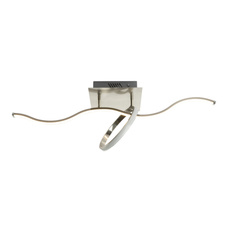 Stropní svítidlo, nikl matný, kruh nastavitelný uprostřed, dálkové ovládání, měnič barev, fixace barvy, DxŠxV:860x220x300 včetně 1xLED 18W 230V, 1620lm, 3000K, 1xRGB LED 6W, multicolor