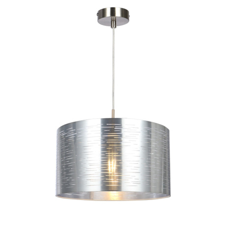 Závěsné svítidlo, nikl matný, plast stříbrný, Ø380, V: 1200, bez žárovky 1xE27, max. 40W 230V