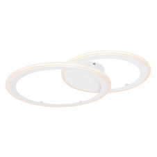 Stropní svítidlo, kov bílý, akryl bílý, funkce paměti, noční světlo, stmívatelné, dálkové ovládání, fixace barev, DxŠxV:646x468x60 včetně 1xLED 40W 230V, 350-3200lm, změna barvy světla 3000-4500-6000K