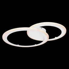 Stropní svítidlo, kov bílý, akryl bílý, funkce paměti, noční světlo, stmívatelné, dálkové ovládání, fixace barev, DxŠxV:646x468x60 včetně 1xLED 40W 230V, 350-3200lm, změna barvy světla 3000-4500-6000K