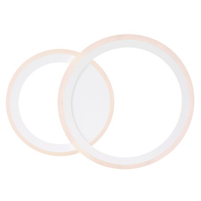 Stropní svítidlo, kov bílý, akryl bílý, funkce paměti, noční světlo, stmívatelné, dálkové ovládání, fixace barev, DxŠxV:646x468x60 včetně 1xLED 40W 230V, 350-3200lm, změna barvy světla 3000-4500-6000K