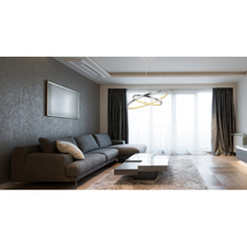 Závěsné svítidlo, nikl mat, plast opál, stmívatelné nástěnným vypínačem, paměťová funkce, Ø51cm, V:120cm, včetně 1xLED 42W 230V, zdroj 5000lm, výstup 1500lm, 3000K