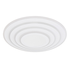 Stropní svítidlo, kov bílý, akryl, kompatibilní s Google Assistant a Alexa, paměťová funkce, noční světlo, stmívatelné, dálkové ovládání, fixace barvy, Ø500, V: 65, včetně 1xLED 50W 230V, 5200lm zdroj, 1900lm výstup, změna barvy světla 3000-6500K