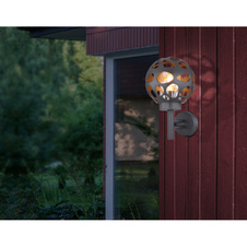 Venkovní svítidlo, ocel antracit, hliník antracit, plast průhledný, IP44, ŠxV: 200x327, H: 225, bez žárovky 1xE27, max. LED 15W 230V