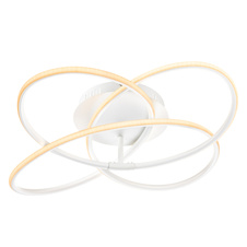 Stropní svítidlo, kov bílý matný, plast opál bílý, Ø600, V: 127, včetně 1xLED 30W 230V, 1370lm, 3000K