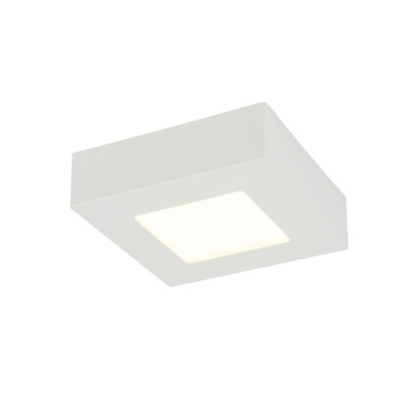 Stropní svítidlo, plast bílý, plast opál, DxŠxV:122x122x35, včetně 1xLED 6W 230V, 450lm, 3000K