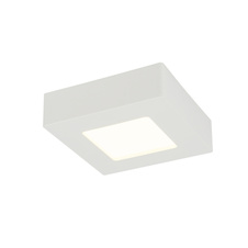 Stropní svítidlo, plast bílý, plast opál, DxŠxV:122x122x35, včetně 1xLED 6W 230V, 450lm, 3000K