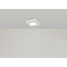 Stropní svítidlo, plast bílý, plast opál, DxŠxV:122x122x35, včetně 1xLED 6W 230V, 450lm, 3000K