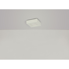 Stropní svítidlo, plast bílý, plast opál, DxŠxV:122x122x35, včetně 1xLED 6W 230V, 450lm, 3000K