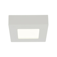 Stropní svítidlo, plast bílý, plast opál, DxŠxV:122x122x35, včetně 1xLED 6W 230V, 450lm, 3000K
