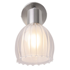 Nástěnné svítidlo, nikl matný, sklo satinované průhledné, 2 skla, venkovní satinované, vnitřní průhledné, ŠxV: 93x150, AL: 170, bez žárovky 1xE14, max. 40W 230V