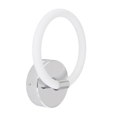 Nástěnné svítidlo, chrom, plast opál bílý, Š: 200, H: 70, včetně 1xLED 9W 230V, 630lm, 3000K