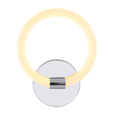 Nástěnné svítidlo, chrom, plast opál bílý, Š: 200, H: 70, včetně 1xLED 9W 230V, 630lm, 3000K