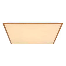 Stropní svítidlo, hliník vzhled dřeva, plast opál bílý, DxŠxV: 590x590x65 včetně 1xLED 36W 230V, 3200lm zdroj, 2250lm výstup, 3000K