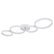 Stropní svítidlo, kov bílý matný, plast opál bílý, DxŠxV: 885x330x65 včetně 1xLED 35W 230V, 3000lm zdroj, 1600lm výstup, 3000K