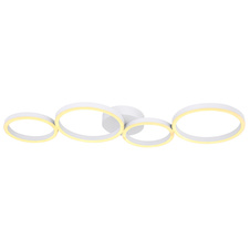 Stropní svítidlo, kov bílý matný, plast opál bílý, DxŠxV: 885x330x65 včetně 1xLED 35W 230V, 3000lm zdroj, 1600lm výstup, 3000K