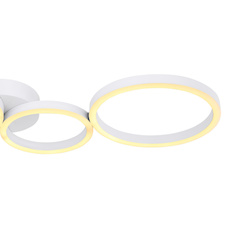 Stropní svítidlo, kov bílý matný, plast opál bílý, DxŠxV: 885x330x65 včetně 1xLED 35W 230V, 3000lm zdroj, 1600lm výstup, 3000K