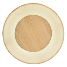 Stropní svítidlo, kov bílý, imitace dřeva, plast opál, paměťová funkce, noční světlo, stmívatelné, dálkové ovládání, fixace barvy, včetně 2xAAA, Ø600, V: 100, včetně 1xLED 42W 230V, 4000lm zdroj, 2500lm výstup, změna barvy světla CCT 2700 -6000K