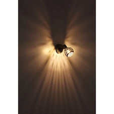 Nástěnné svítidlo, kov šedý antik, stínítko ručně malované, stínítko s dekorativním děrováním, ŠxV: 100x160, H: 135, bez žárovky 1xE14, max. 25W 230V