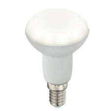 LED žárovka, keramika bílá, plast satin, R50, Ø50, V:83, 1xE14 LED 5W 230V, 400lm, 4000K.